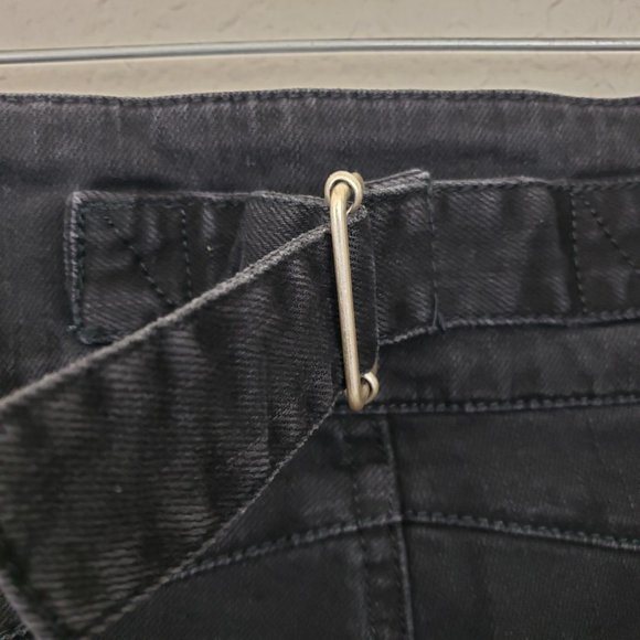 Vintage Nikita Denim Black/Charcoal Reality Buckle Denim Relaxed Jeans 27x34 - Picture 11 of 15